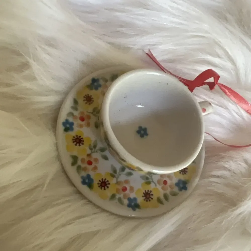 VTG Mixed Stationery Ephemera: Greeting Cards, Fruit Labels & Teacup Ornament